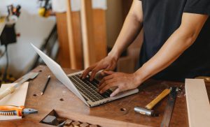 man with laptop